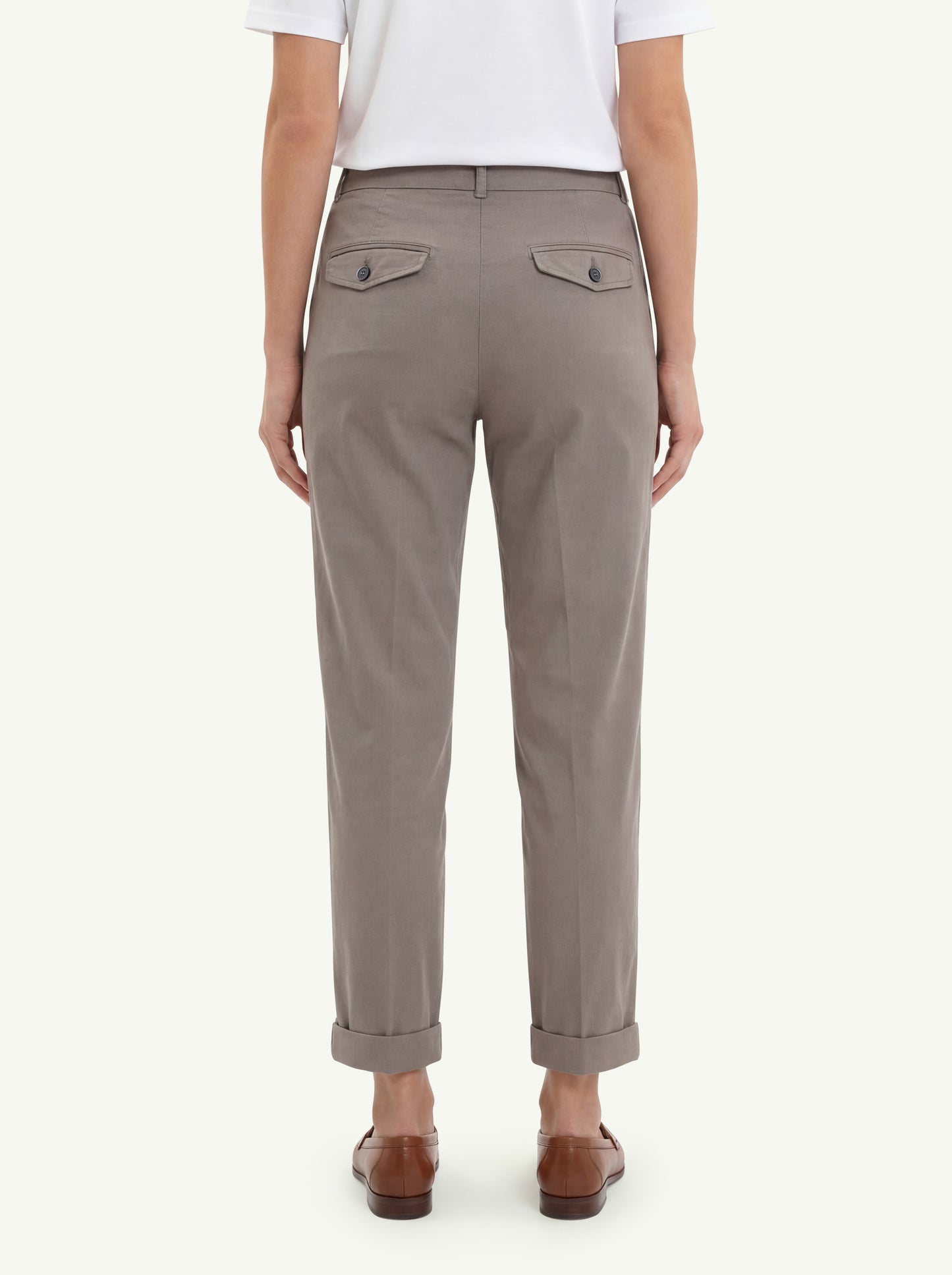  Peserico Pantalone Gabardina Beige - 2