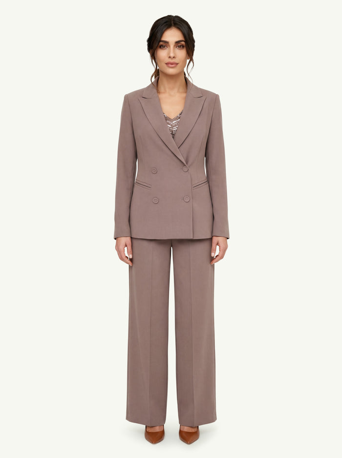 Women's D.Exterior Enver Satin Double-Breasted Jacket