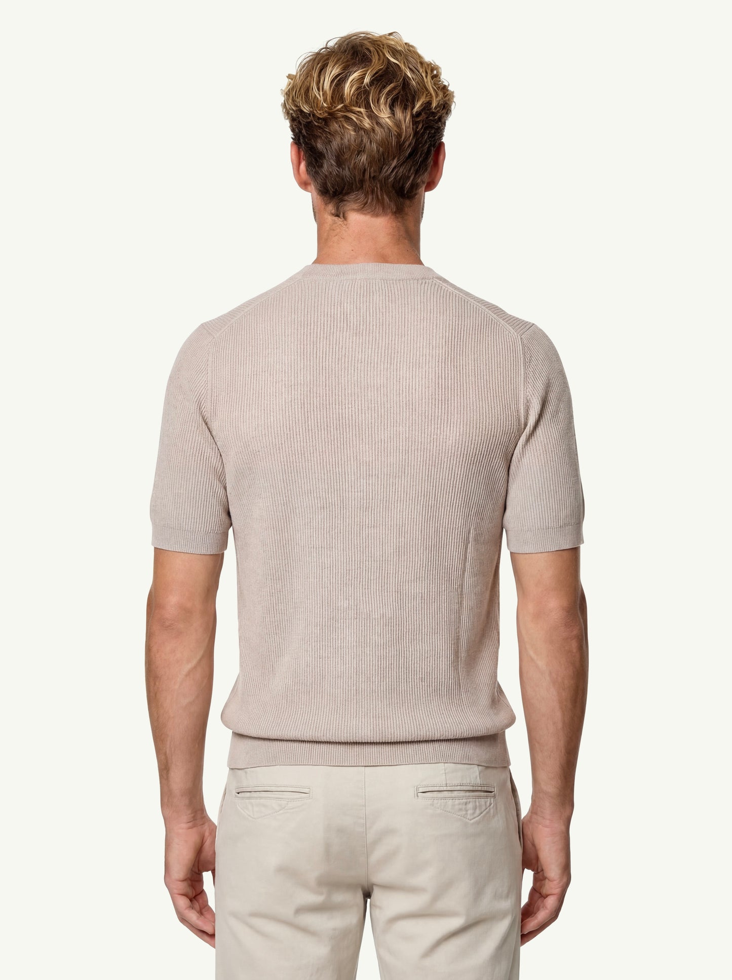  Dote Maglia Girocollo Costine Mm Cotsilk Beige - 4