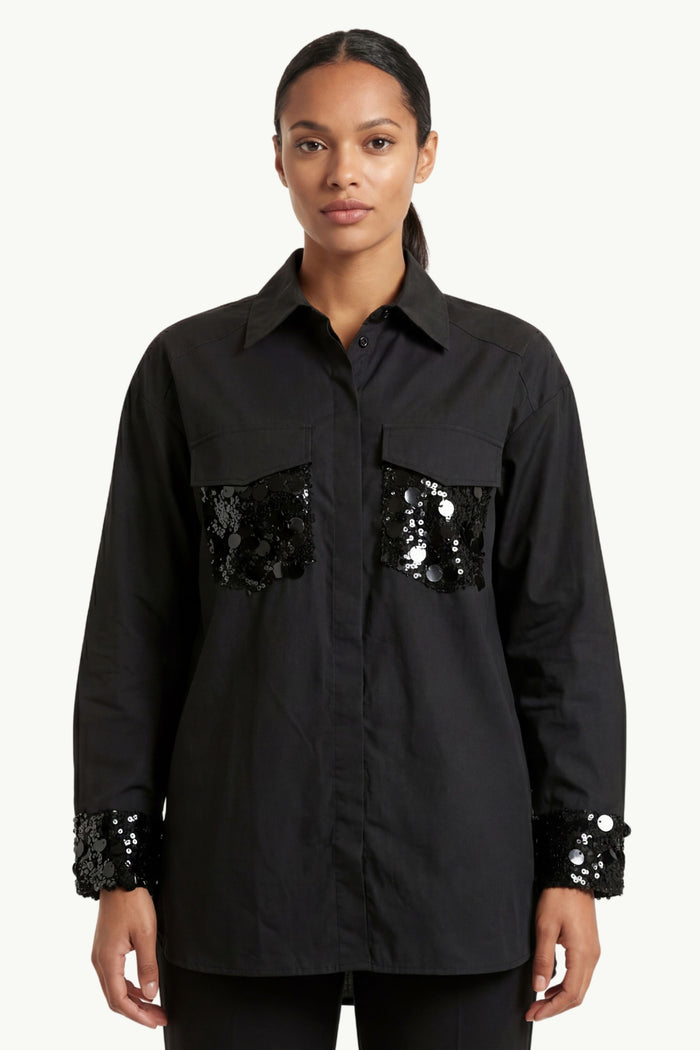 Camicia Over Paillettes Donna Dahlo