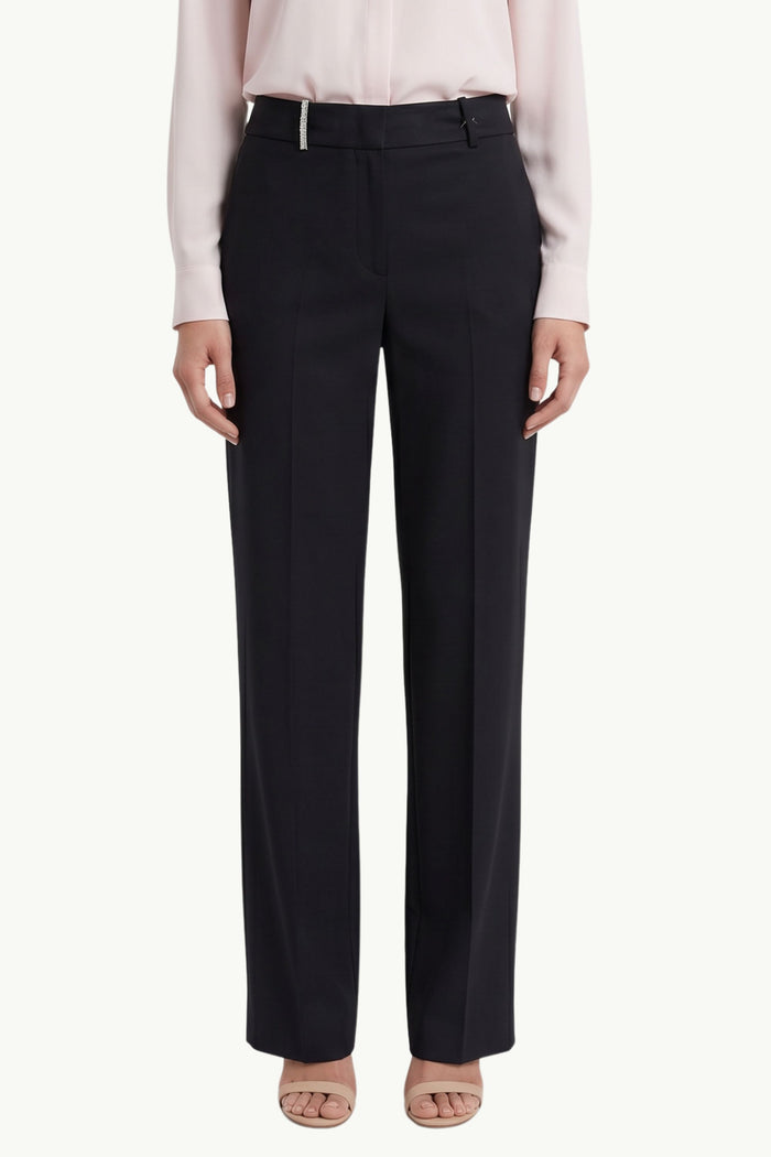 Pantalone Twill Lucido Di Lana E Viscosa  Donna Peserico