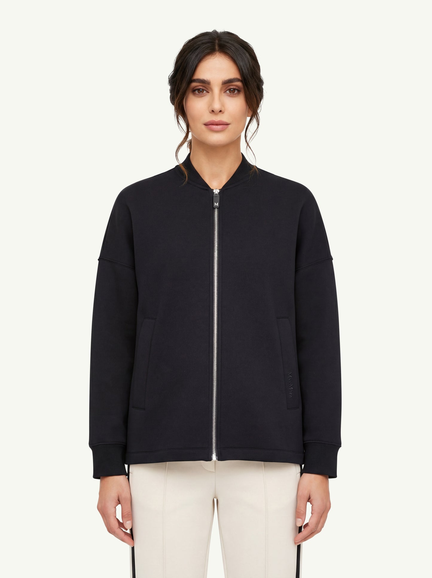  Max Mara S Giubbino In Jersey Nero - 1