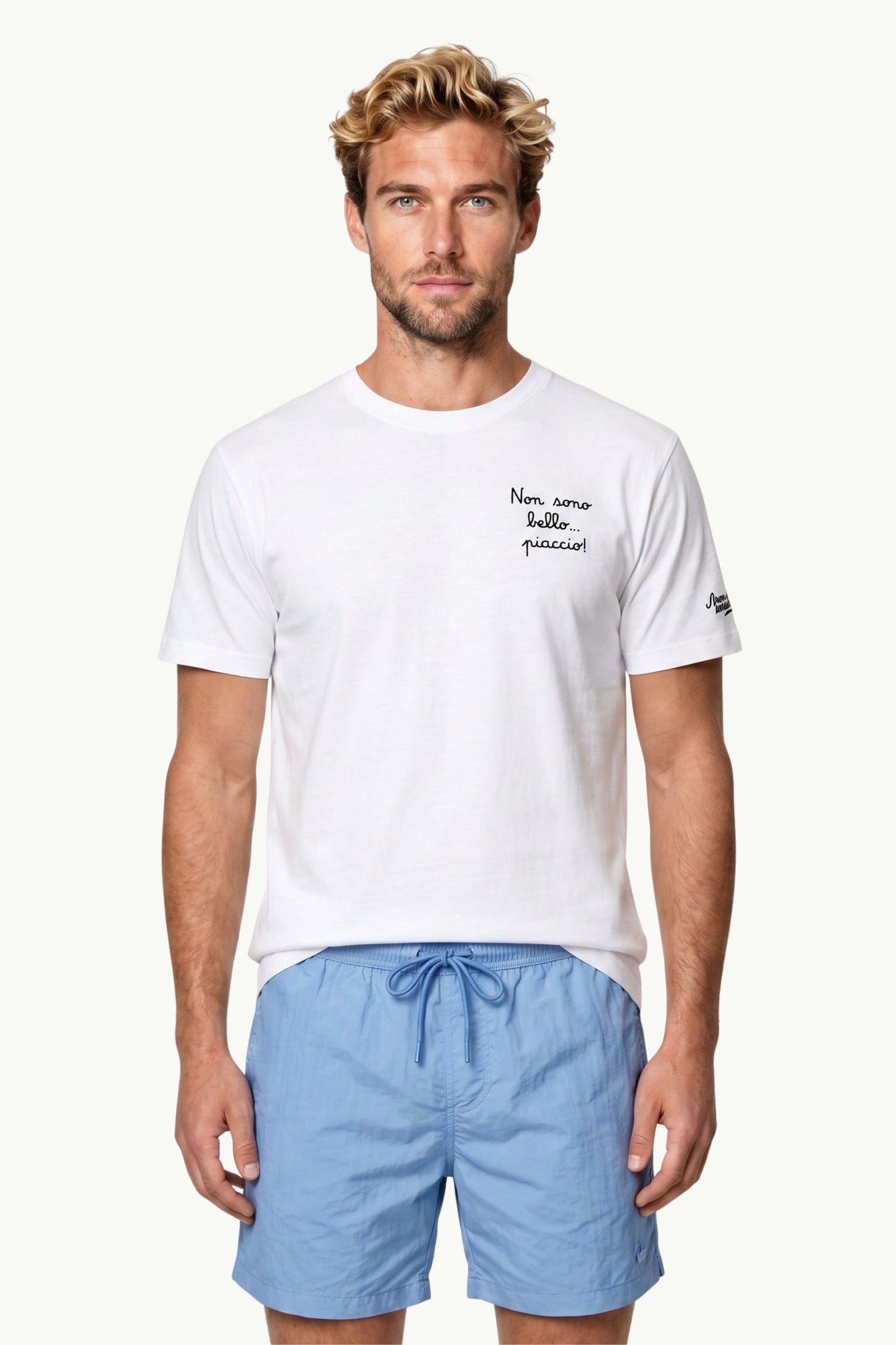  Mc2 Saint Barth Men's Cotton T-shirt Bianco - 1