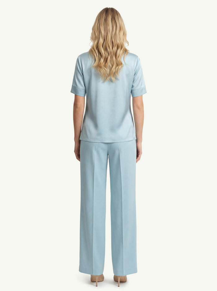 Pantalone Enver Satin Palazzo  Donna D.Exterior-2