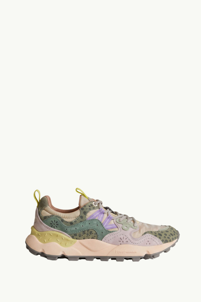 Sneakers Suede Nylon Animalier Donna Flower Mountain