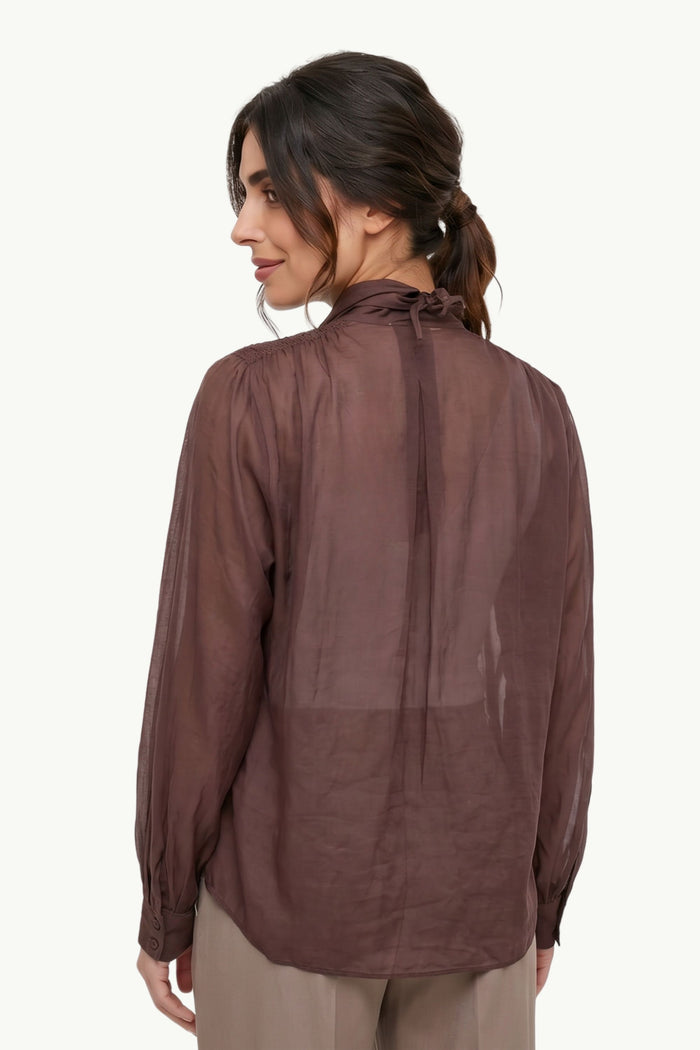 Camicia Collo Bow Tie Voile  Donna Forte_Forte-2
