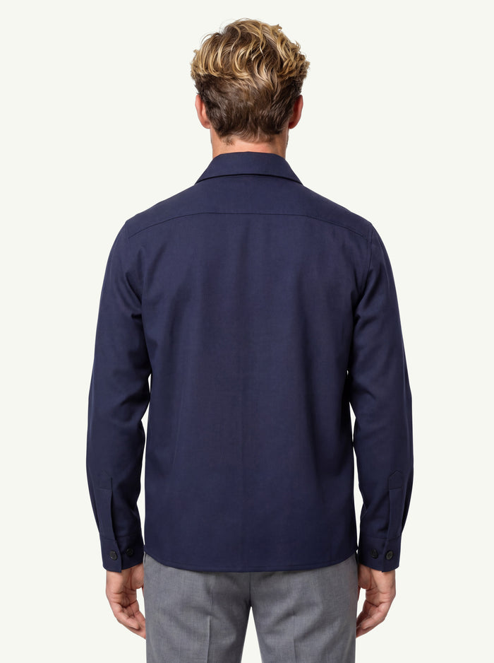 Men Shirt Jacket Techno Viscose Uomo Harris Wharf London-2