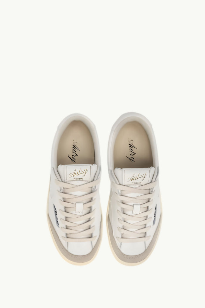  Autry Windscape Low Wom Leat Sude Bianco - 4