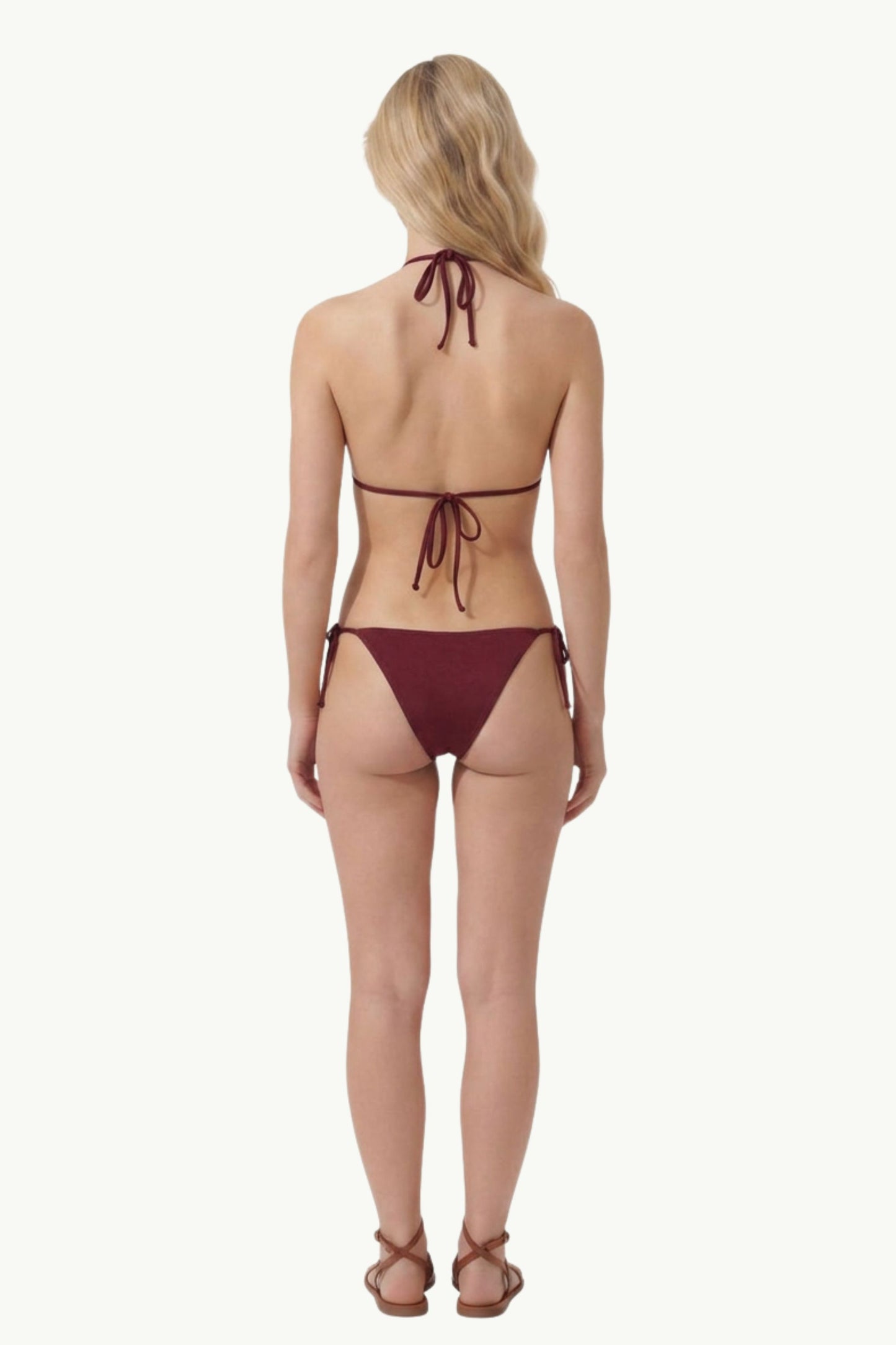  Mc2 Saint Barth Full Adjustable Triangle Bikini Top Rosso - 4