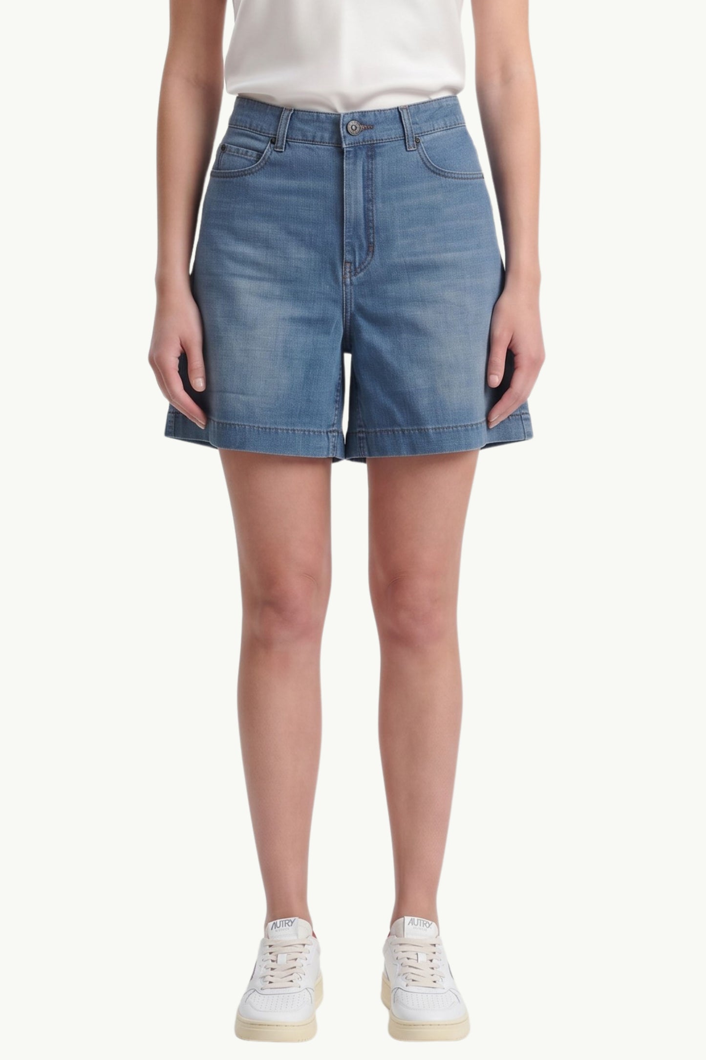  7 For All Mankind Trouser Shorts Iris Blu - 1