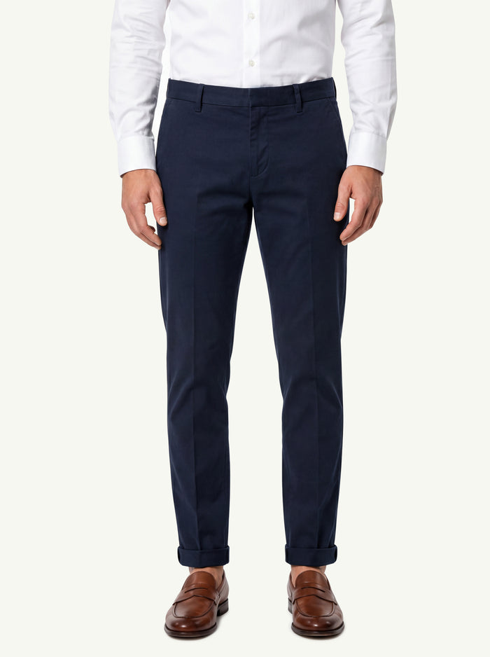  Dondup Pantalone Gaubert Slim Chino Blu - 1