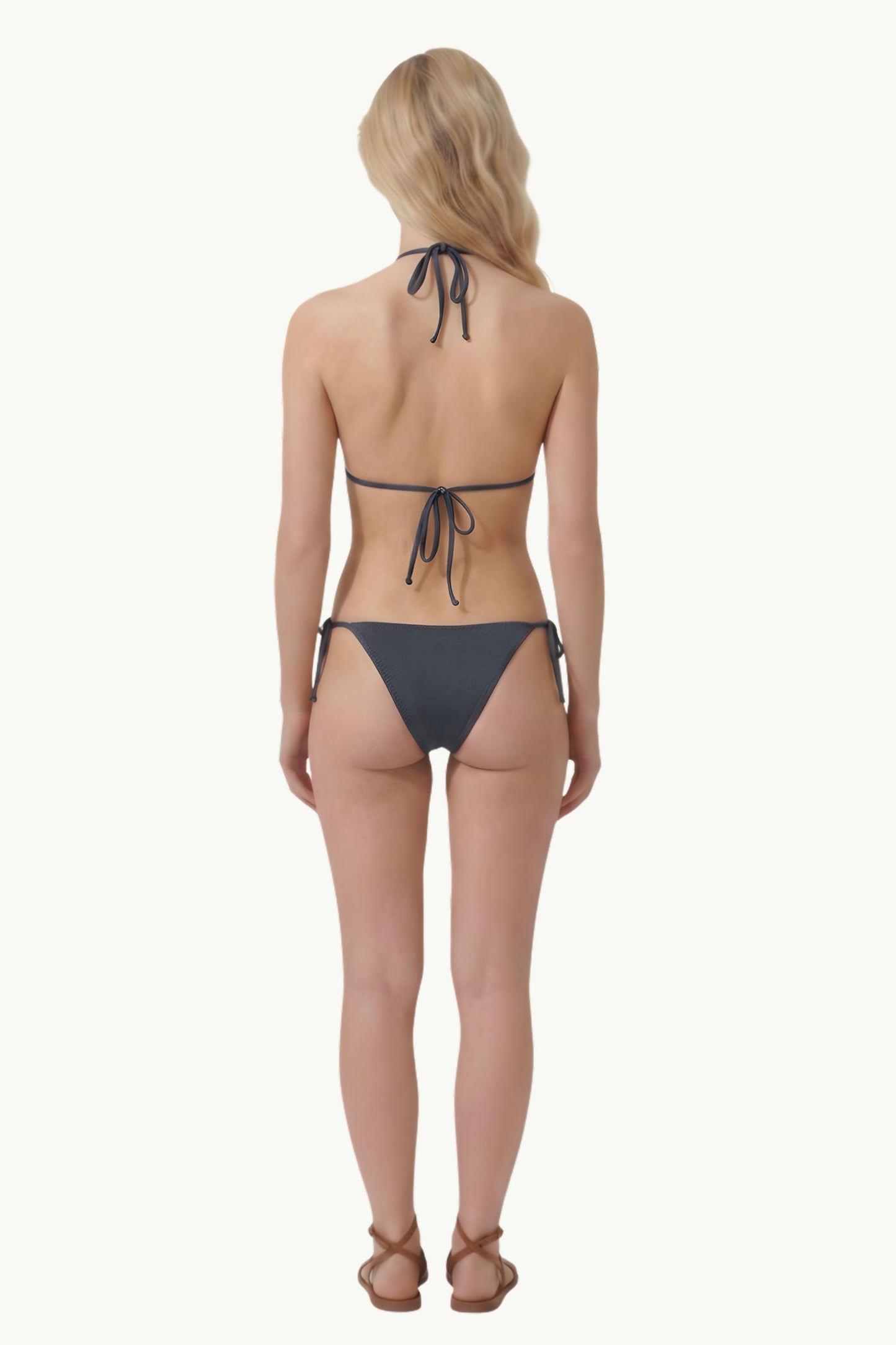  Mc2 Saint Barth Normal Coverage Bottom With Self Tie Fatening Grigio - 4