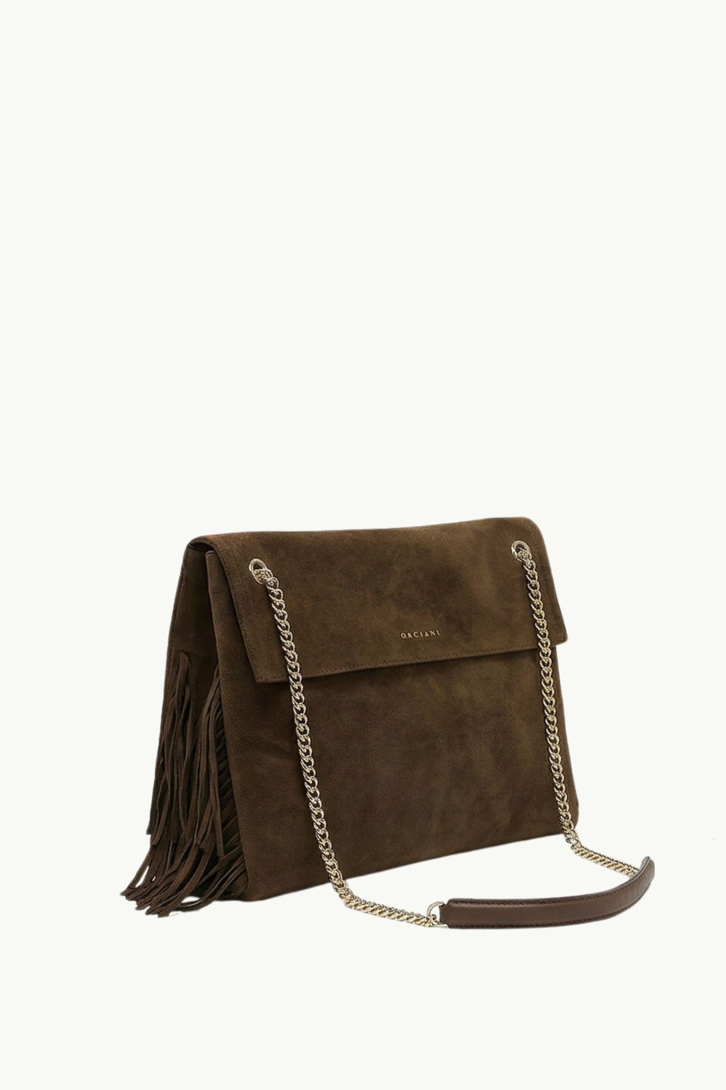  Orciani Borsa Venus M Peach Fringe Marrone - 2