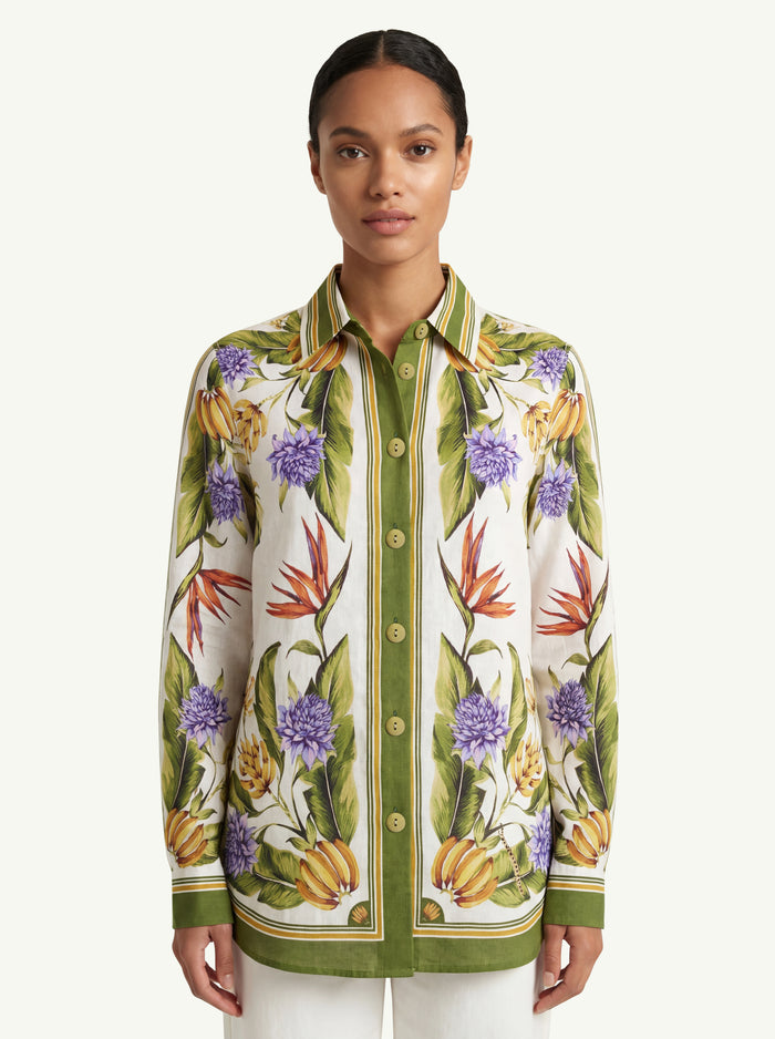 Tropical Scarf Sand Shirt  Donna Farm Rio