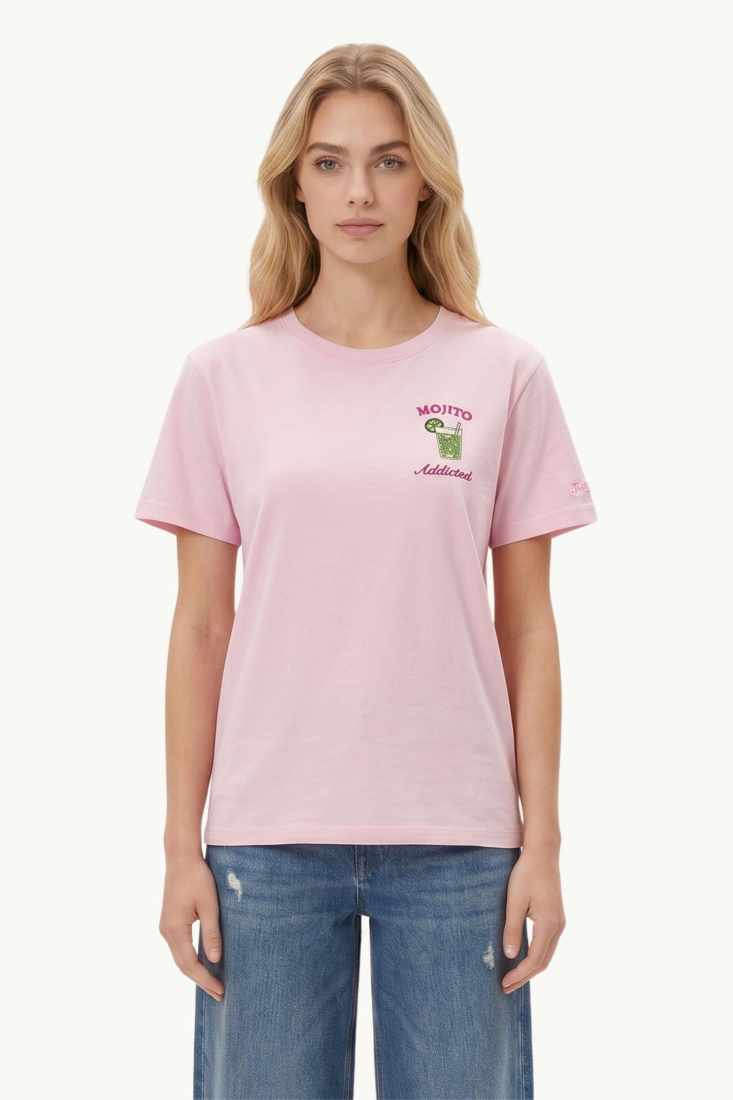  Mc2 Saint Barth Cotton T Shirt Rosa - 1