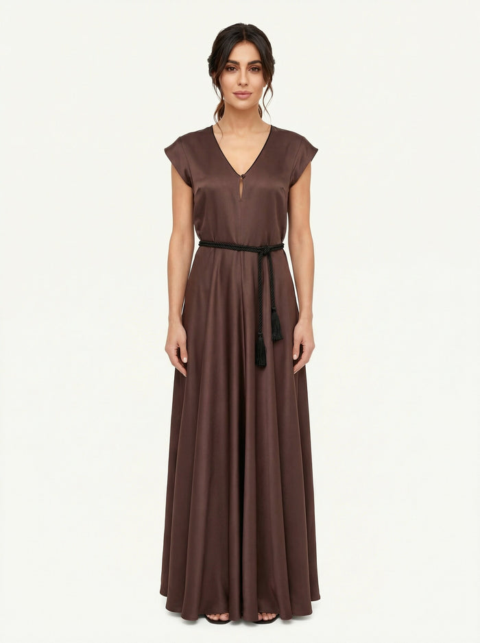 Abito Kaftano Shiny Envers Satin  Donna Forte_Forte