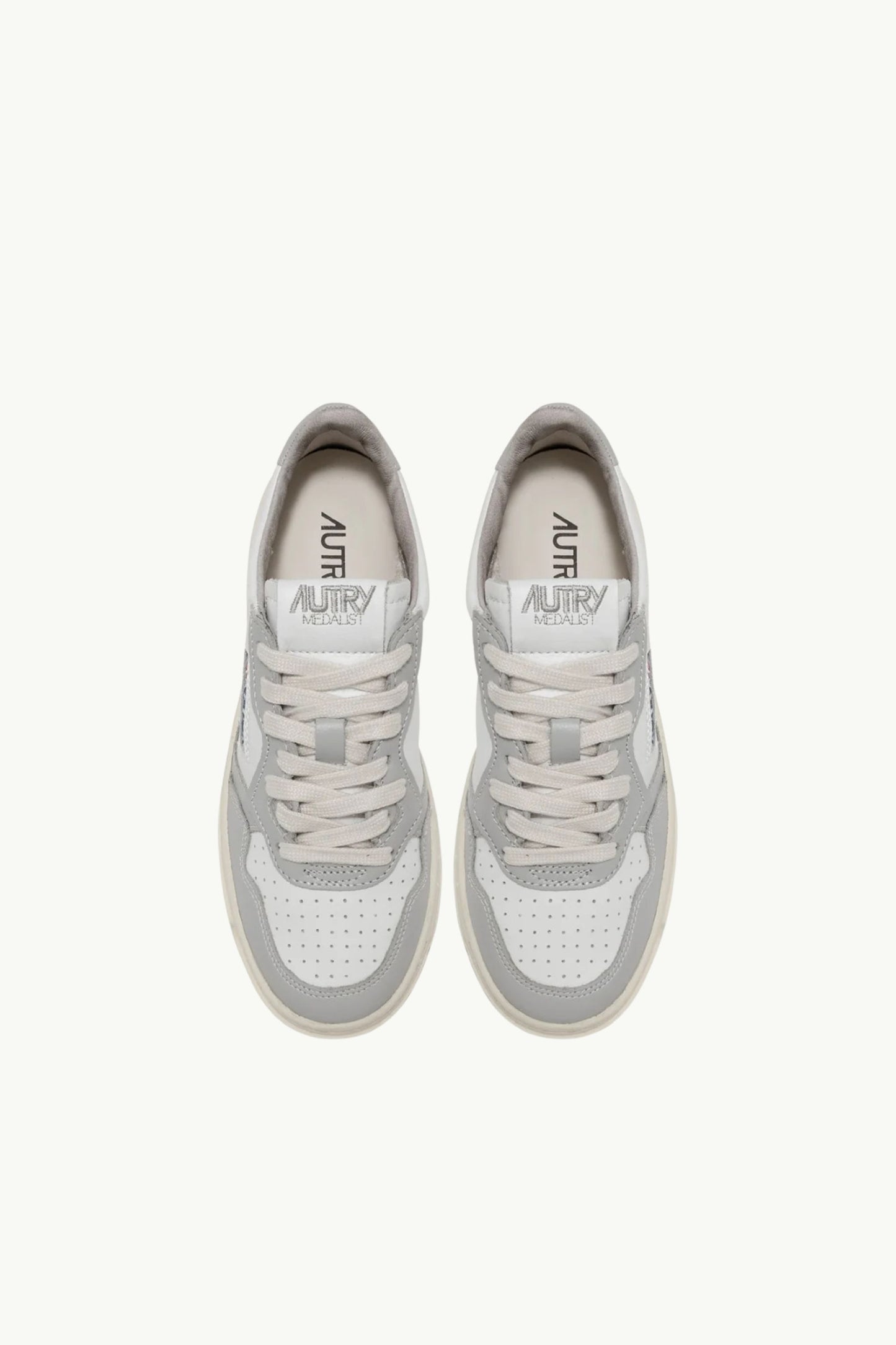 Autry Sneakers Medalist Low Man Leat Leat Grigio - 4