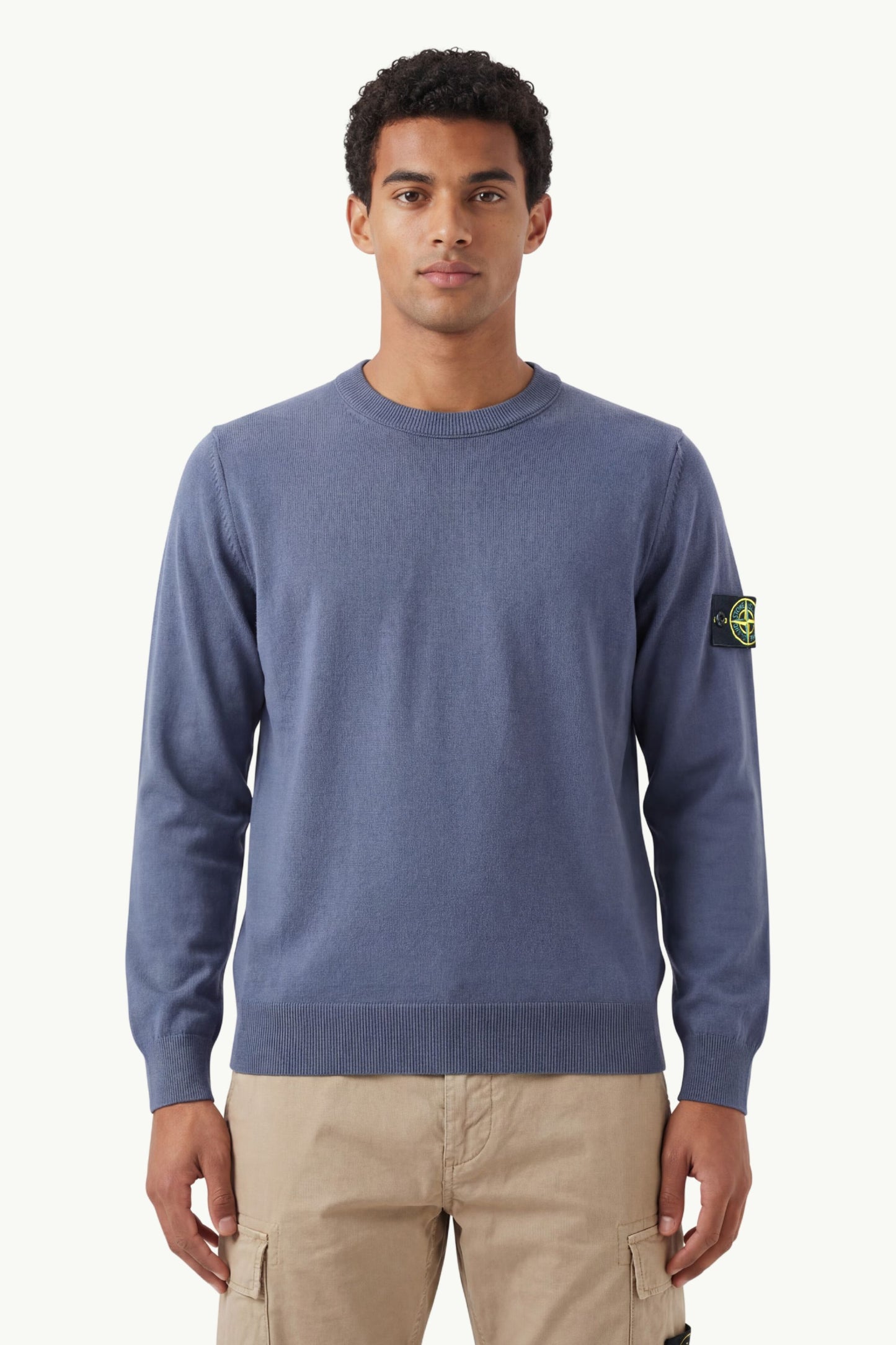  Stone Island Crew Neck Blu - 3