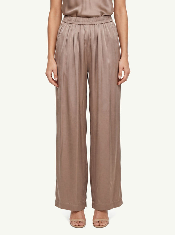 Pantalone Elastico Loose Raso Seta  Donna Forte_Forte