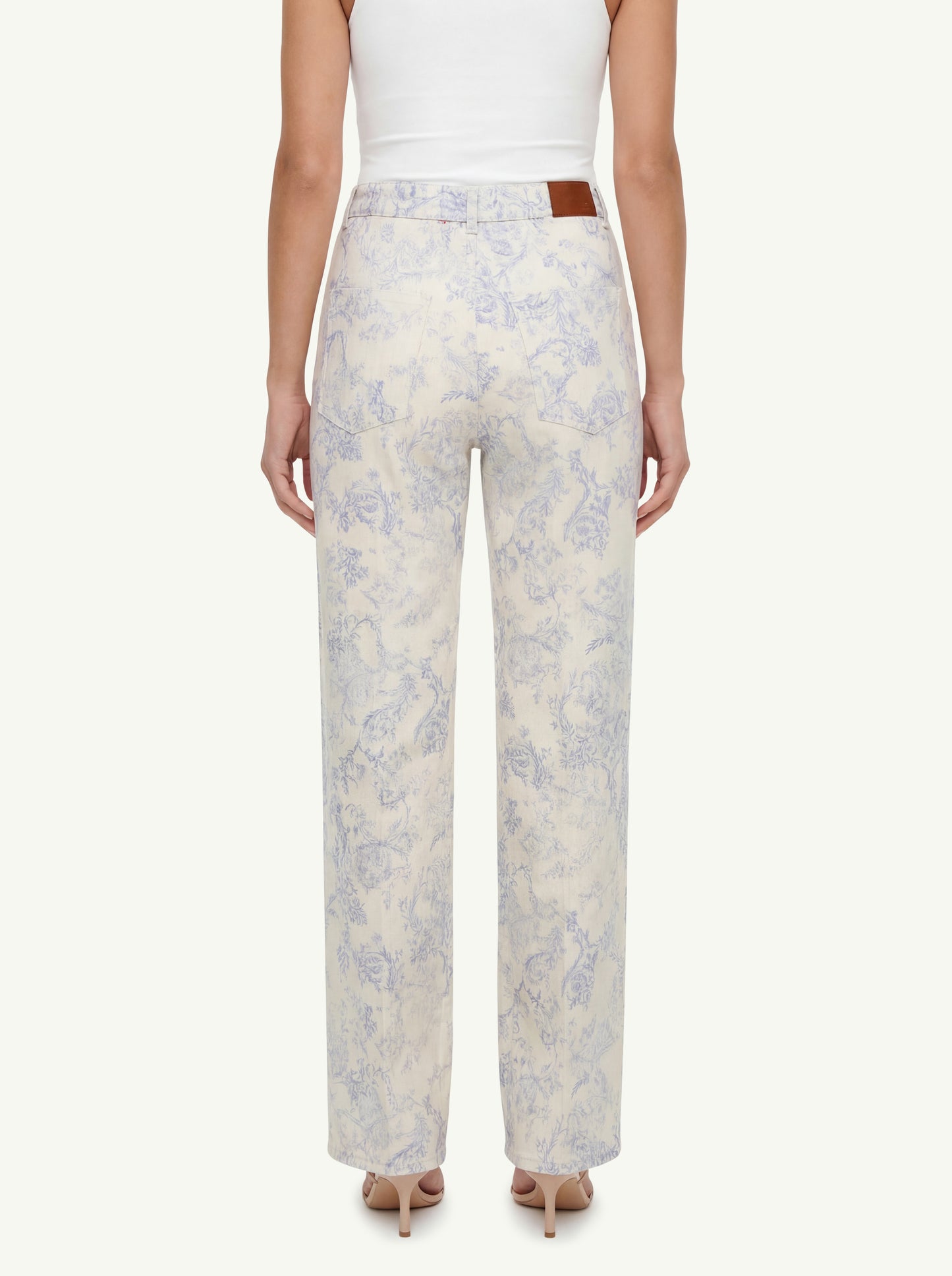  Forte_forte Pantalone 5 Tasche Vita Alta Denim Nontiscordardim Bianco - 2