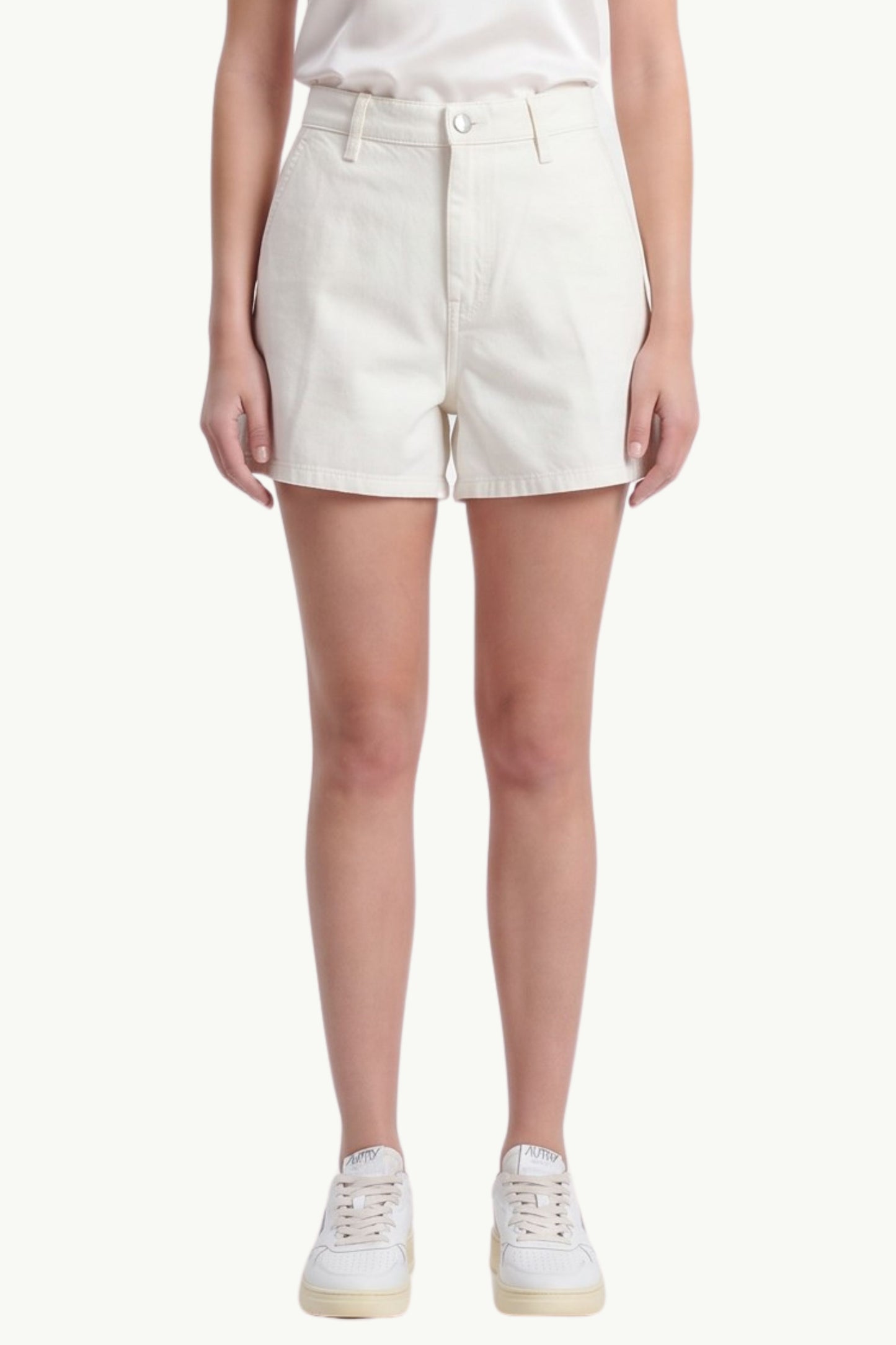  7 For All Mankind Trouser Shorts Linen Ostuni Bianco - 1