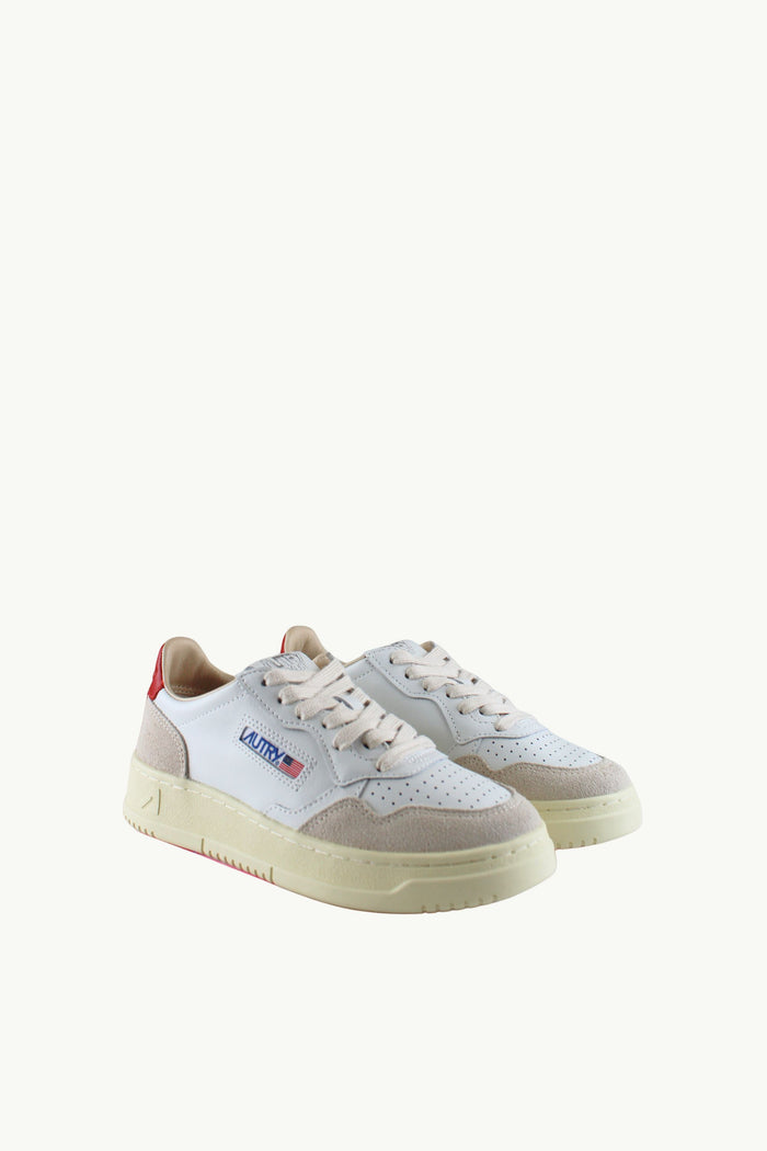  Autry Medalist Low Wom Leat Suede Bianco - 3