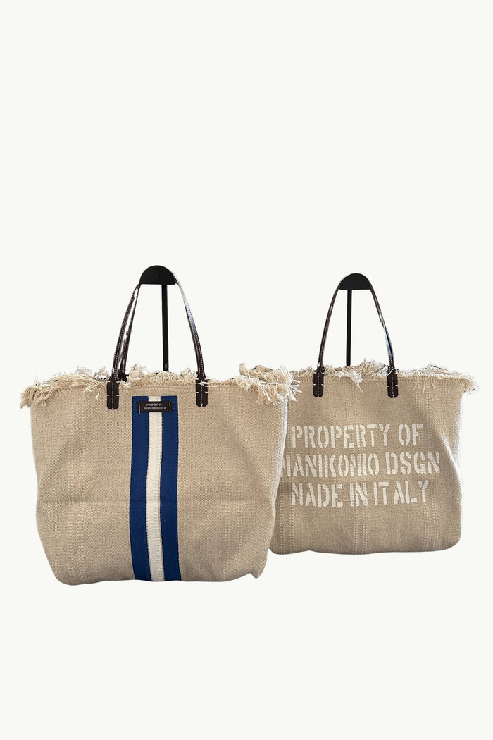 Borsa Shopping Cotone Stripe  Donna Manikomio Dsgn