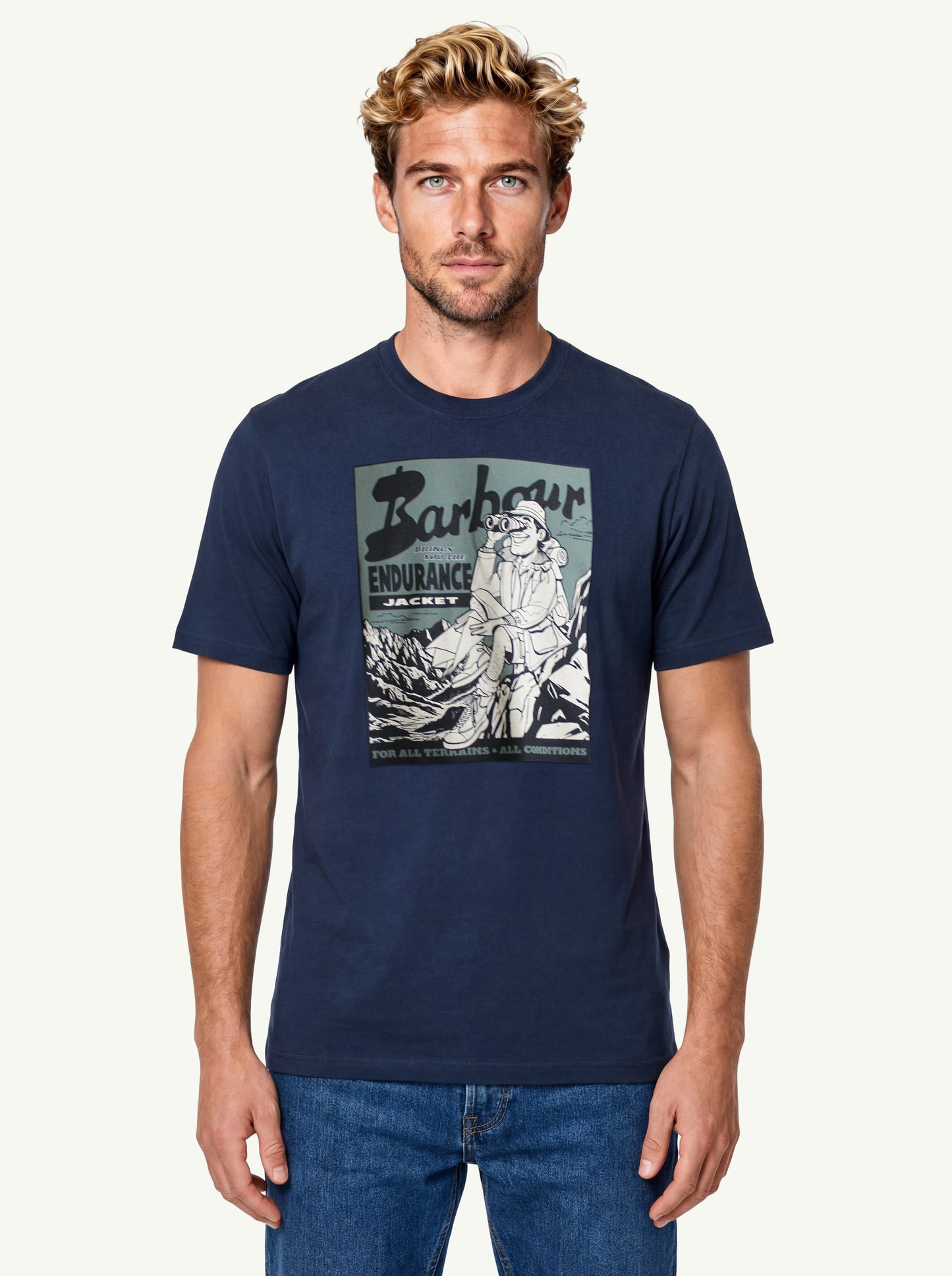  Barbour Spearfish Os Fit Grafic Blu - 1