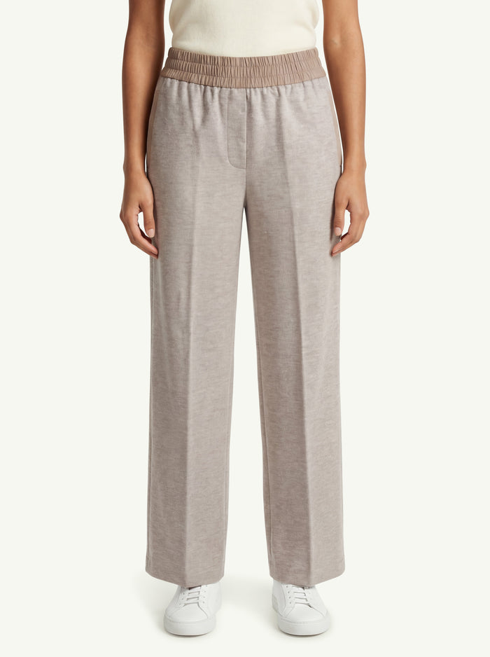 Pantalone Di Cotone Con Lurex Donna Peserico