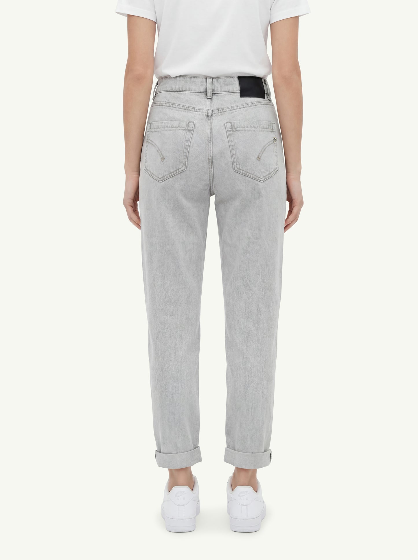 Dondup Women's Koons Loose Jeans With Jewel Button Grigio - 2