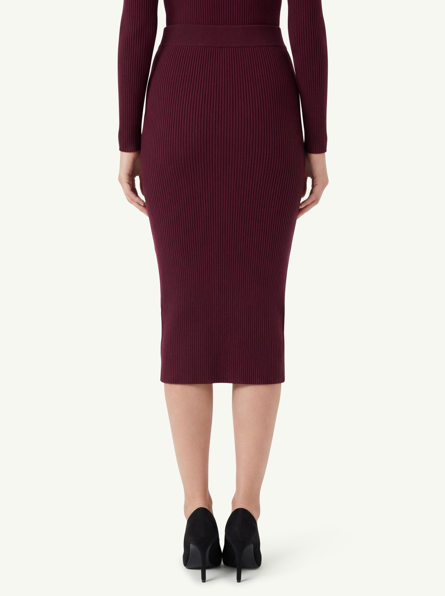  Max Mara Weekend Gonna In Maglia Bordeaux - 4