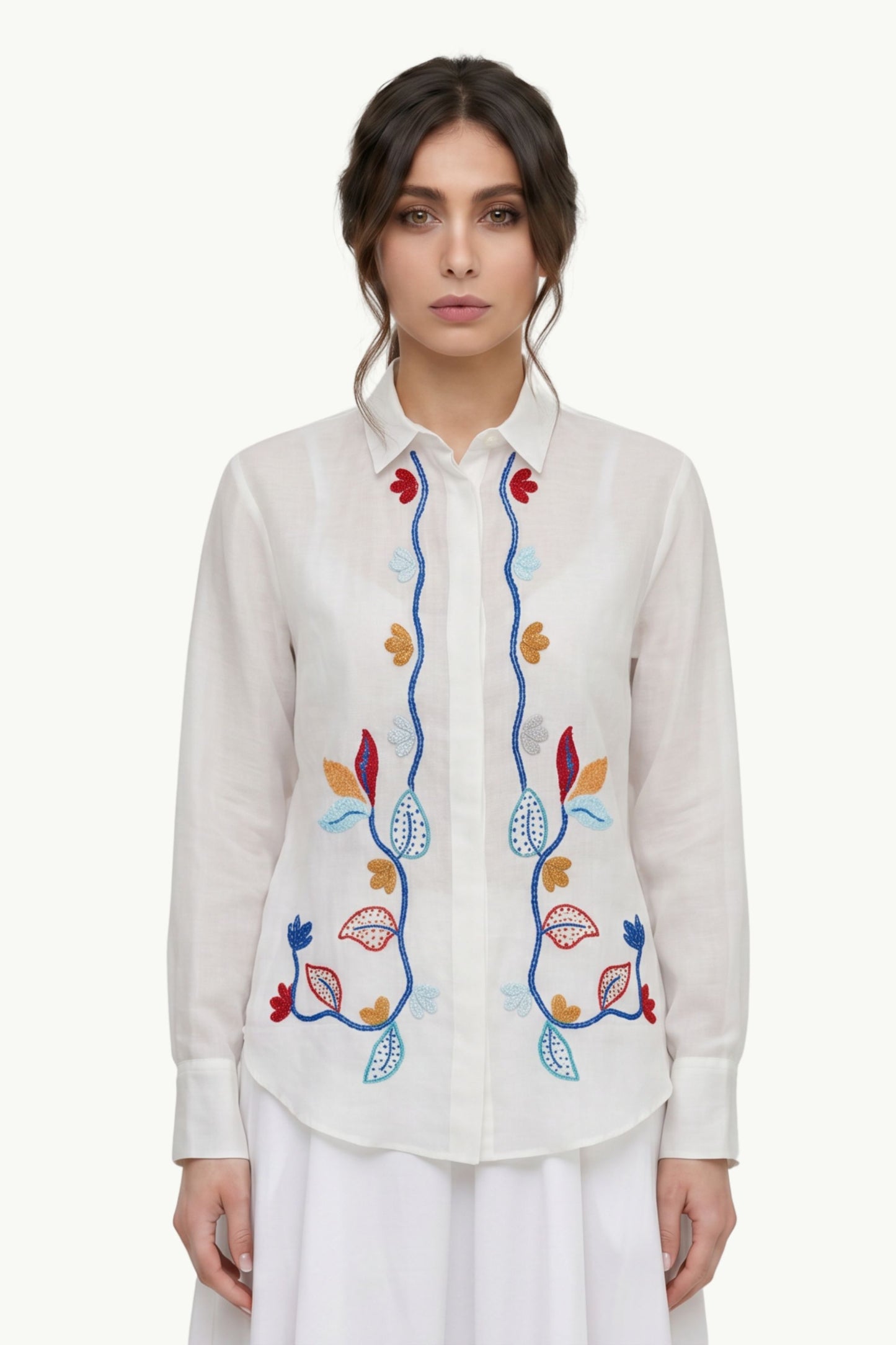  Forte_forte Broderie En Reve Shirt Bianco - 1