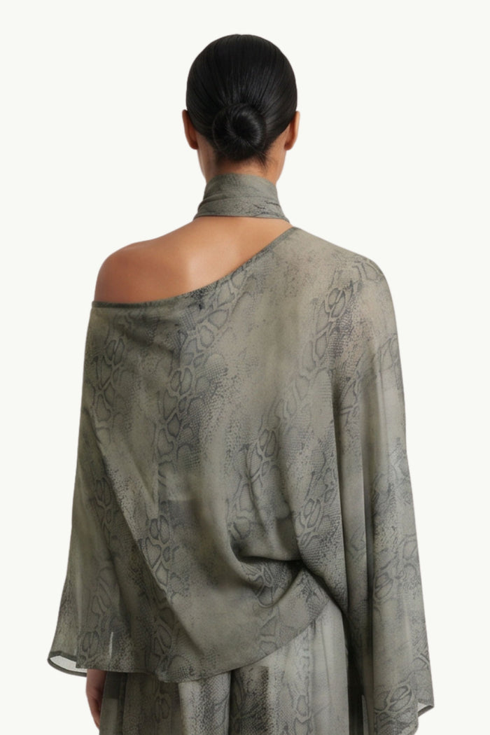 Blusa Monospalla Pitonata  Donna Federica Tosi-2