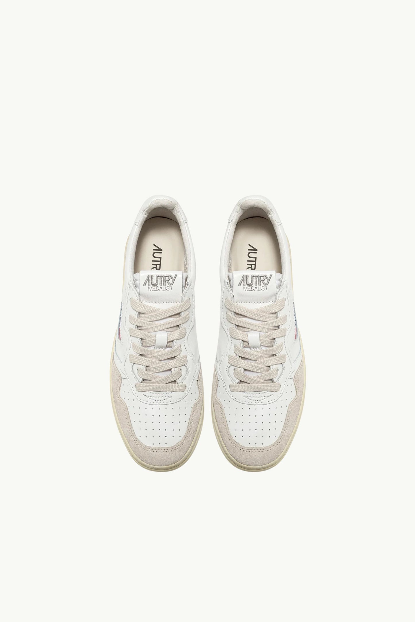  Autry Sneakers Medalist Low Man Leat Suede Men Bianco - 4