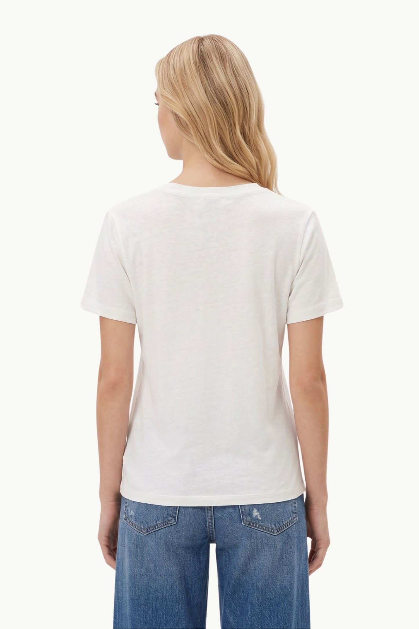  Mc2 Saint Barth V-neck Linen T Shirt Bianco - 2
