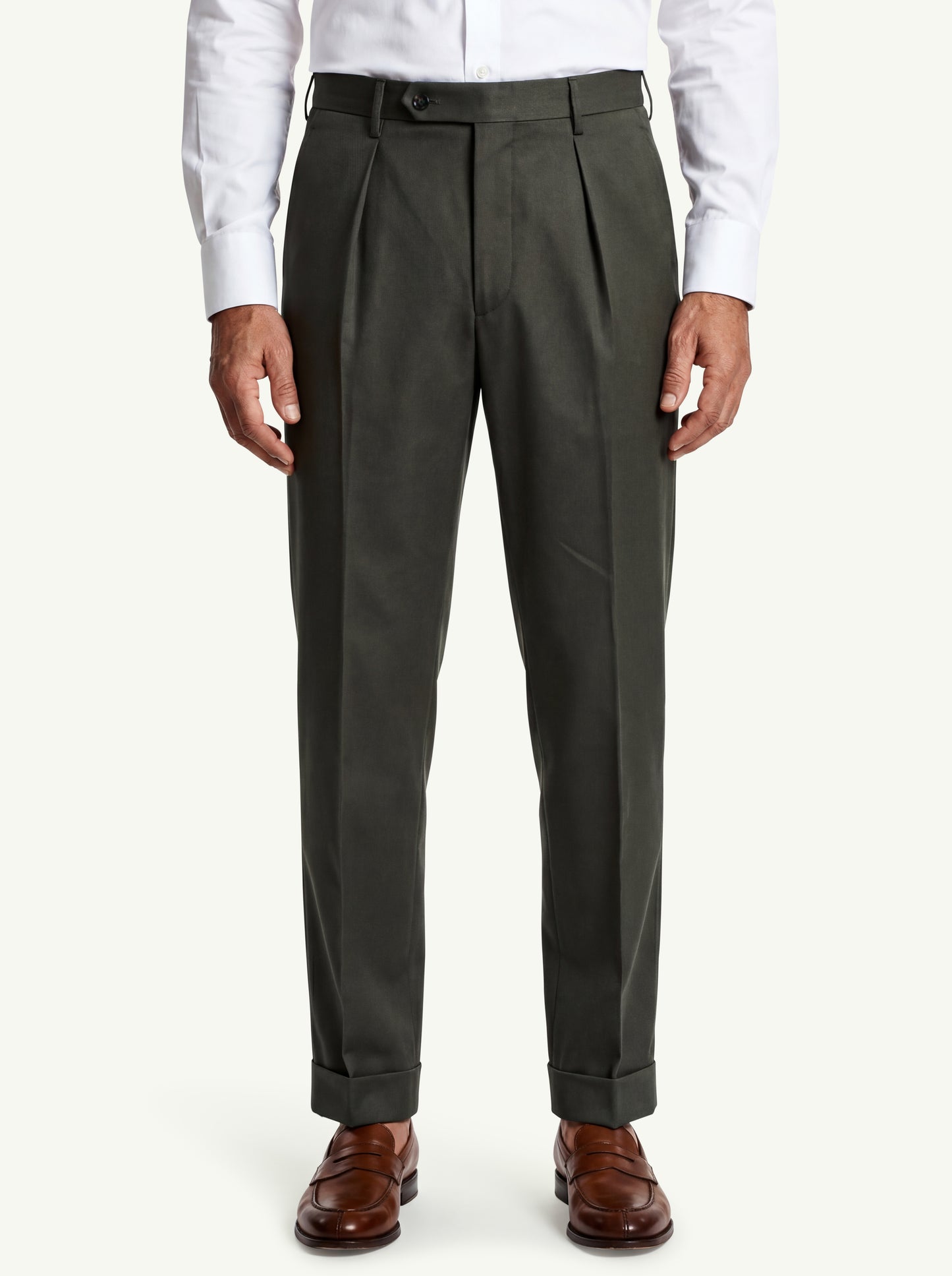  Berwich Pantalone Over Fit Verde - 3
