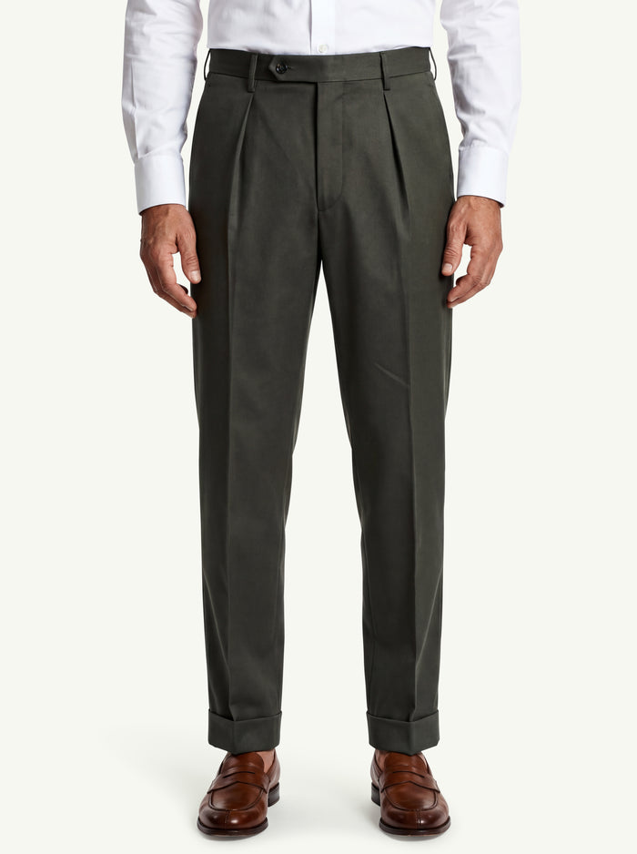 Berwich Pantalone Over Fit Verde - 3