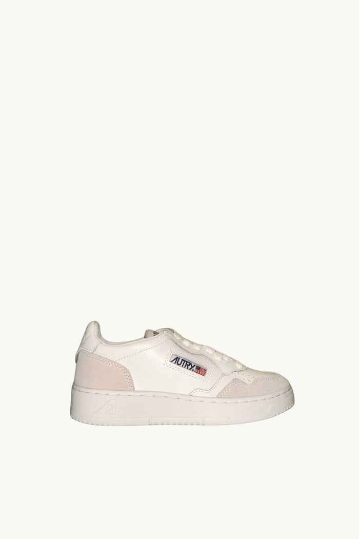  Autry Medalist Low Wom Leat Suede Bianco - 1