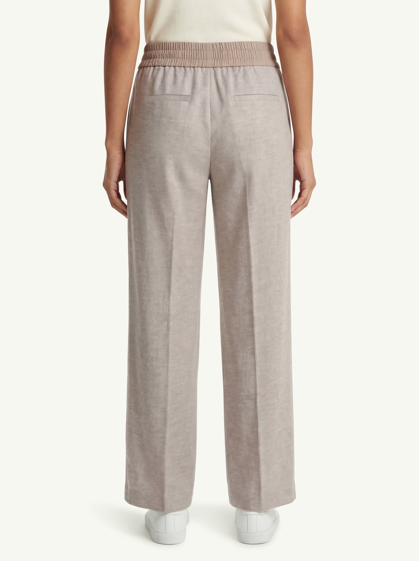  Peserico Pantalone Di Cotone Con Lurex Beige - 2