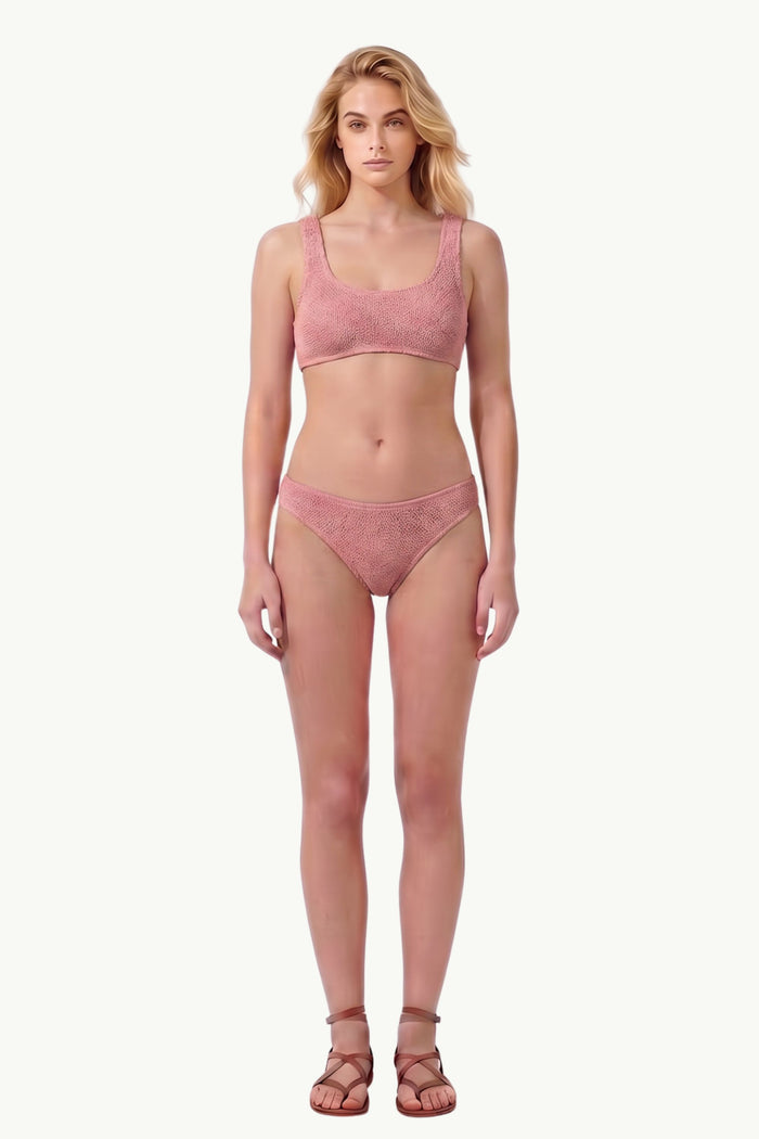  Mc2 Saint Barth Crinkle Bralette Bikini Top Rosa - 3