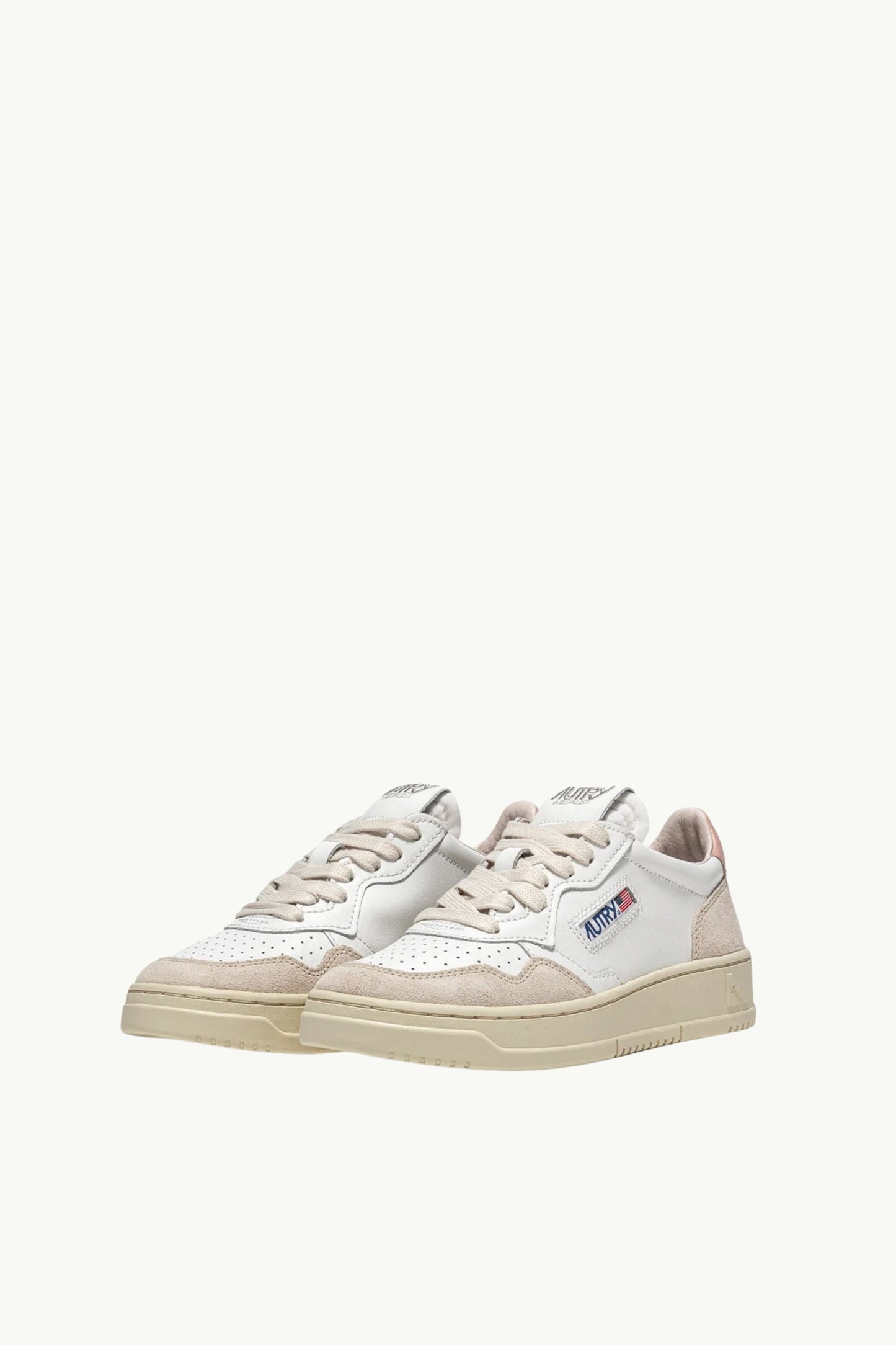  Autry Medalist Low Wom Leat Suede Bianco - 2