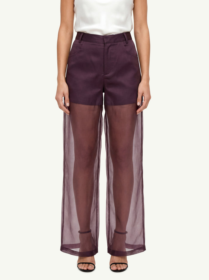Pantalone 5 Tasche In Organza  Donna Federica Tosi