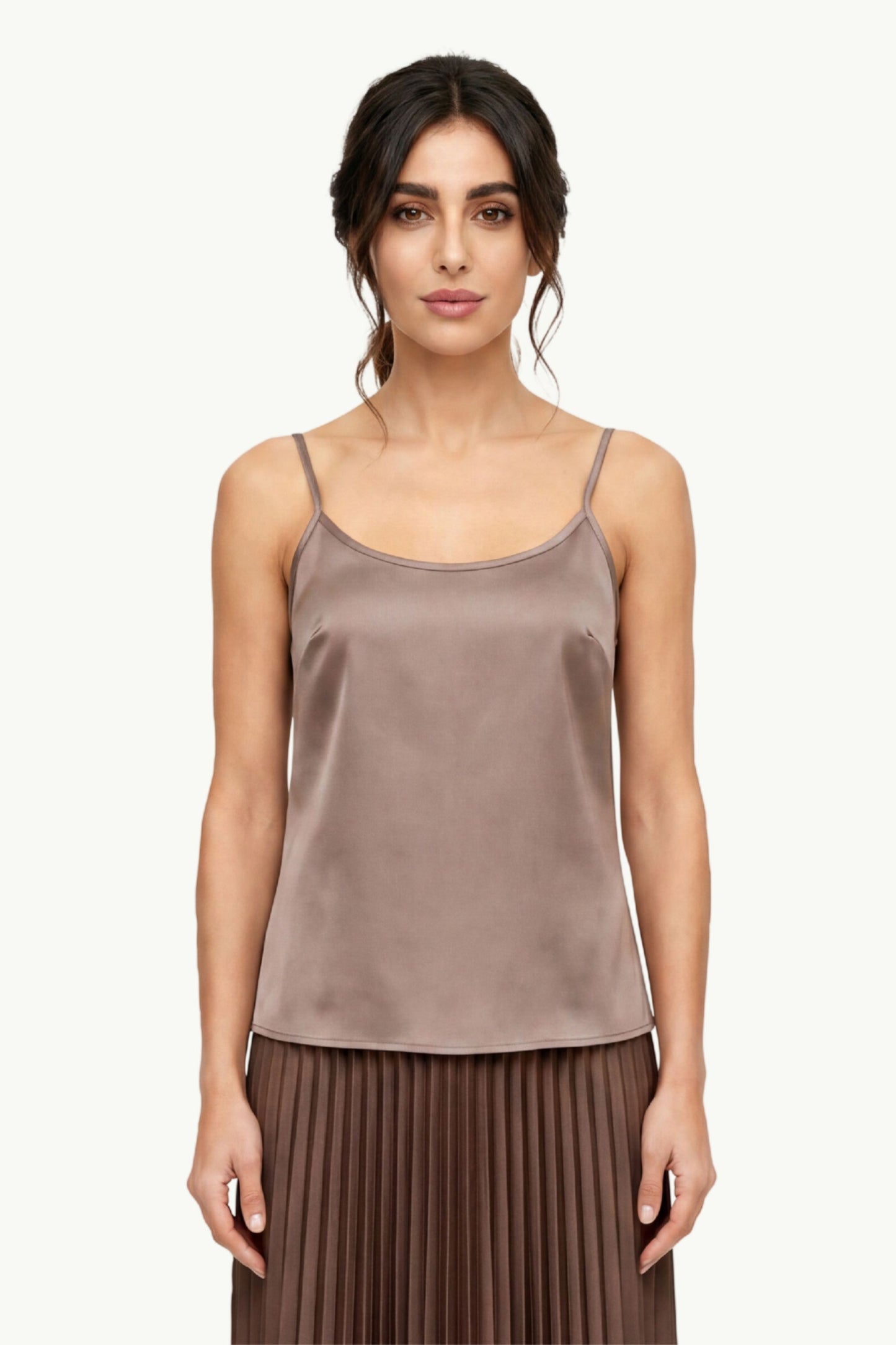  D.exterior Top New Satin Washed Marrone - 1