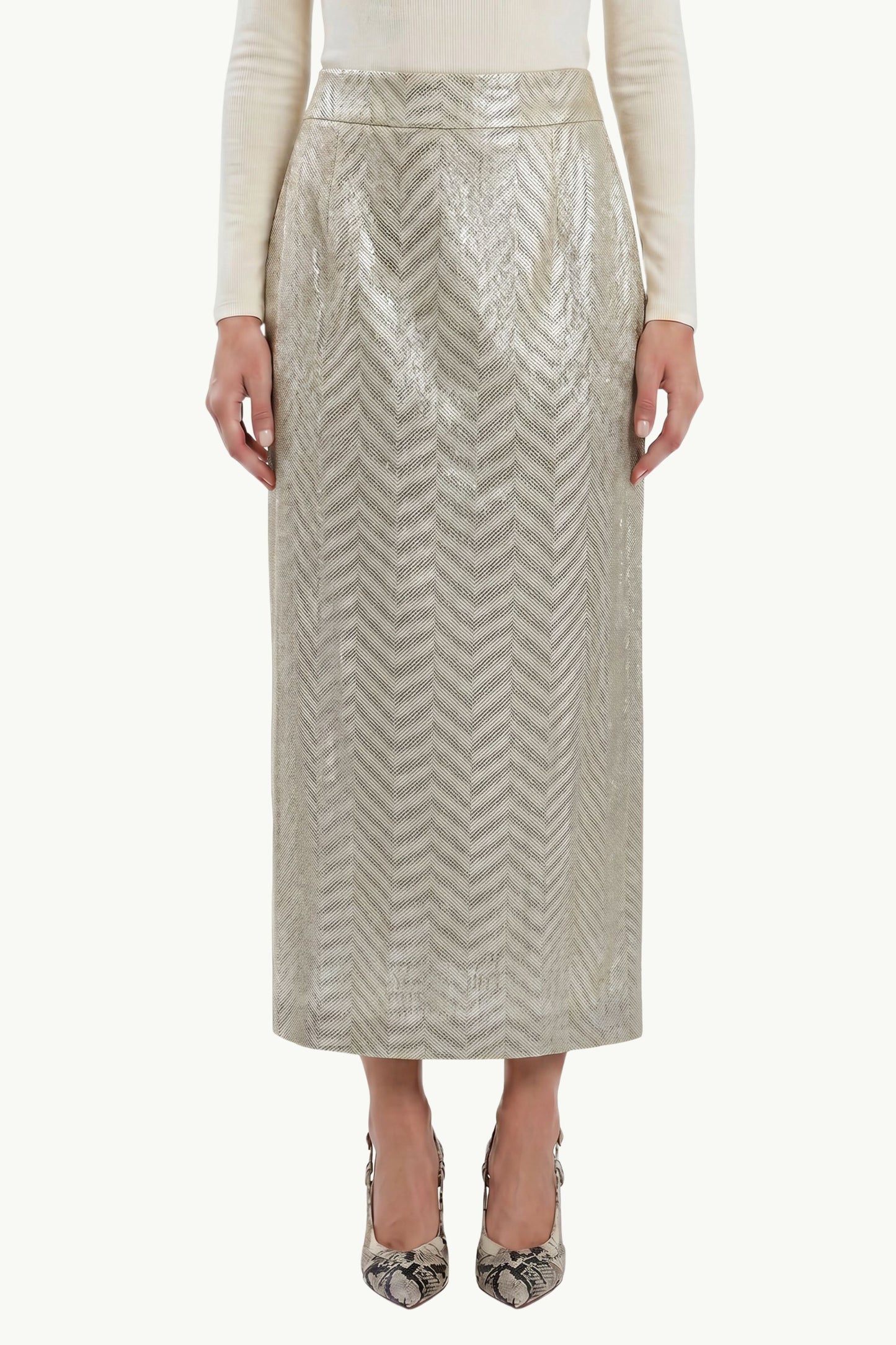  Peserico Gonna Tesca Di Lino Beige - 1