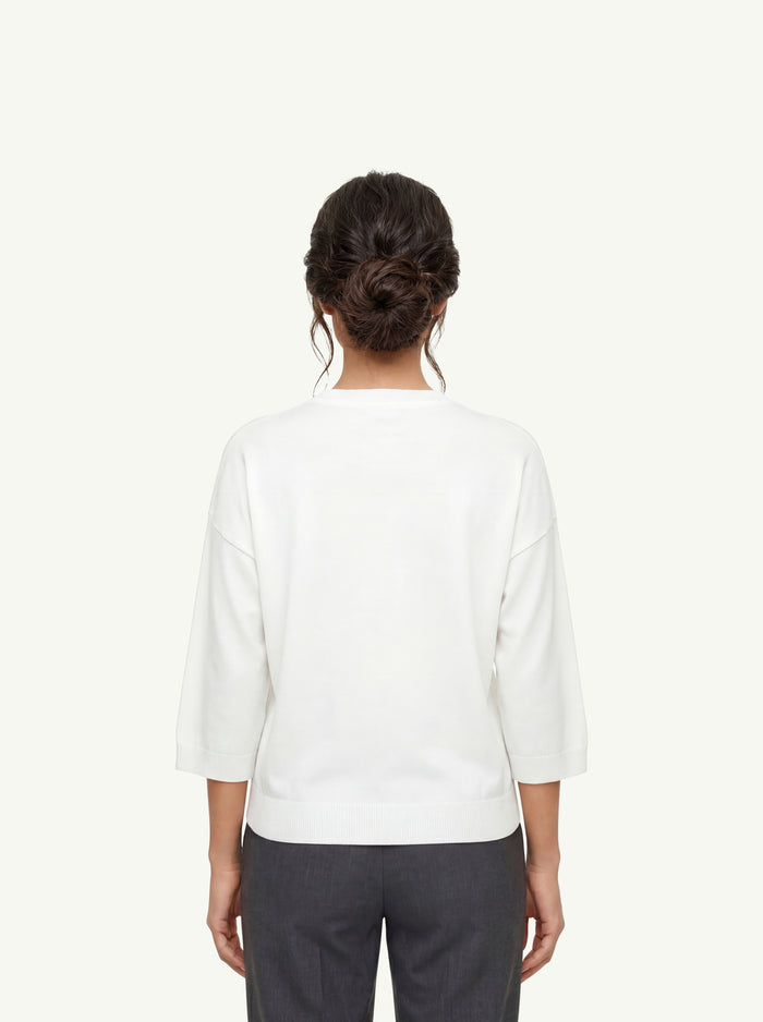 Maglia Tricot Filato Di Puro Cotone  Donna Peserico-2