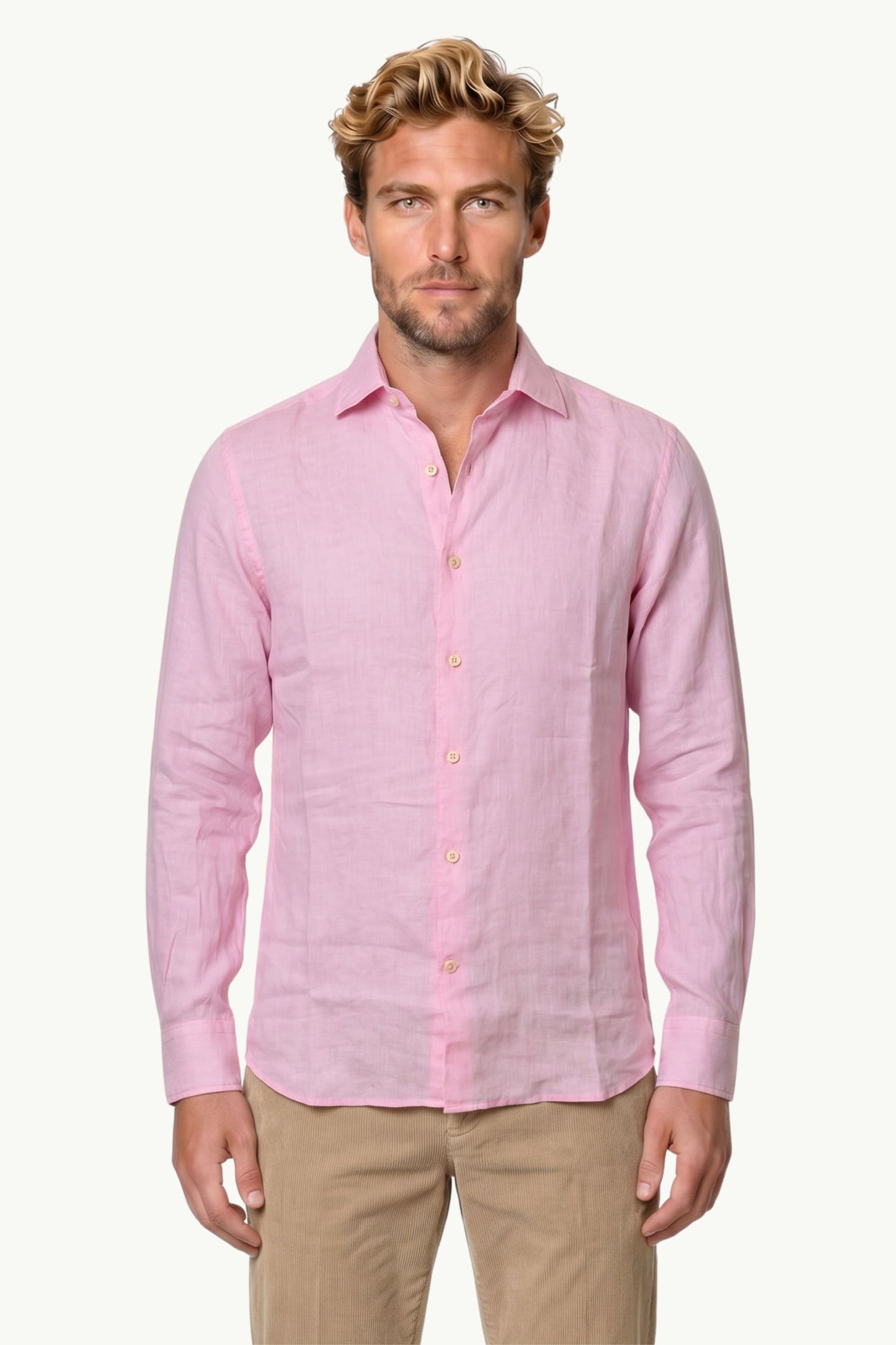  Mc2 Saint Barth Camicia Lino Rosa - 1