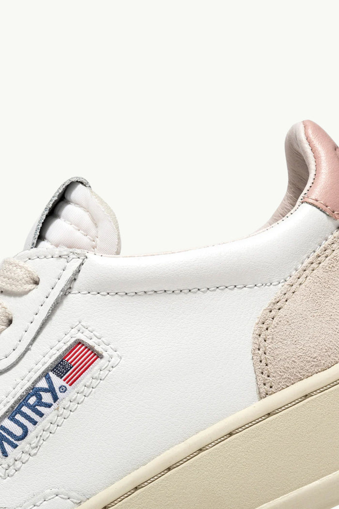  Autry Medalist Low Wom Leat Suede Bianco - 6