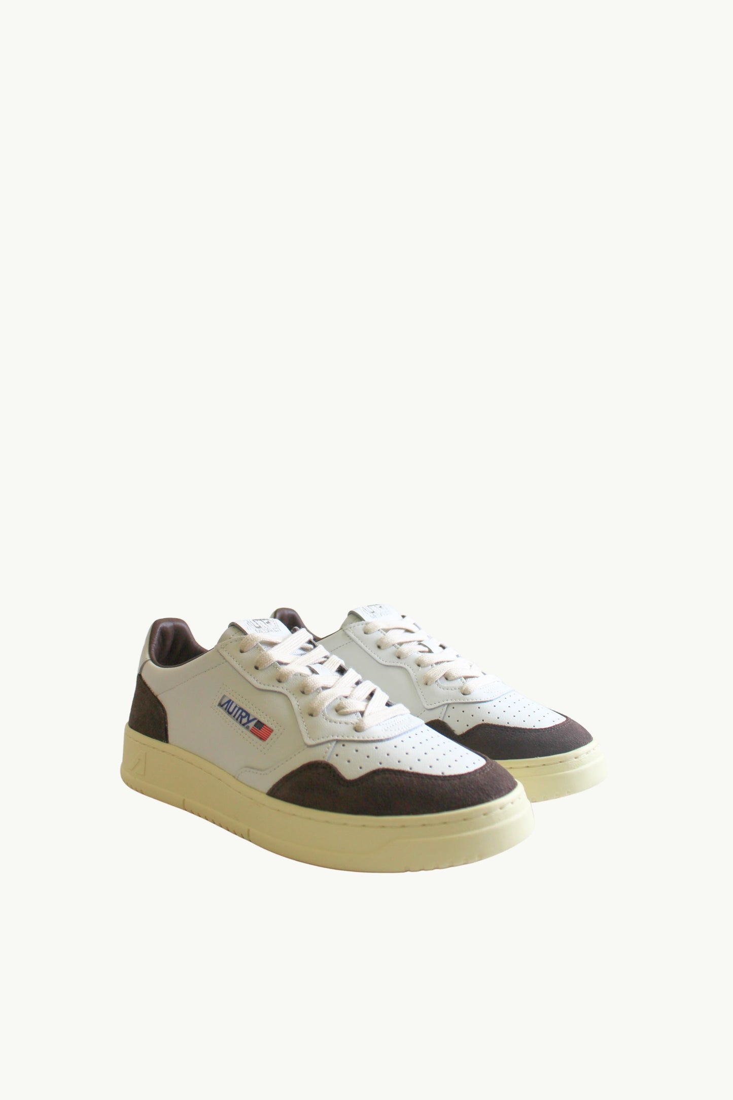  Autry Medalist Low Wom Soft Leat Suede Bianco - 2