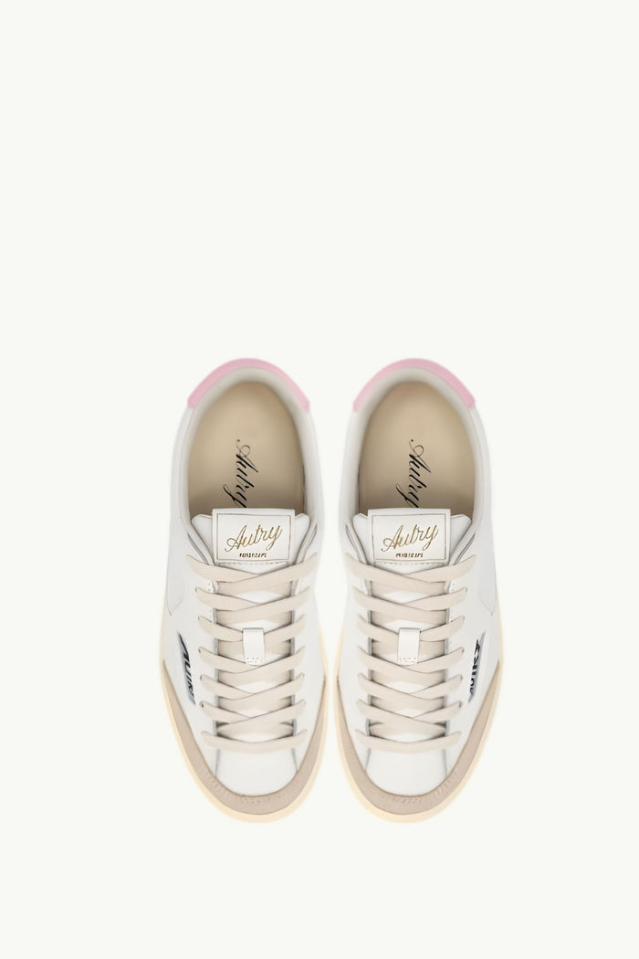  Autry Windscape Low Wom Leat Sude Bianco - 4