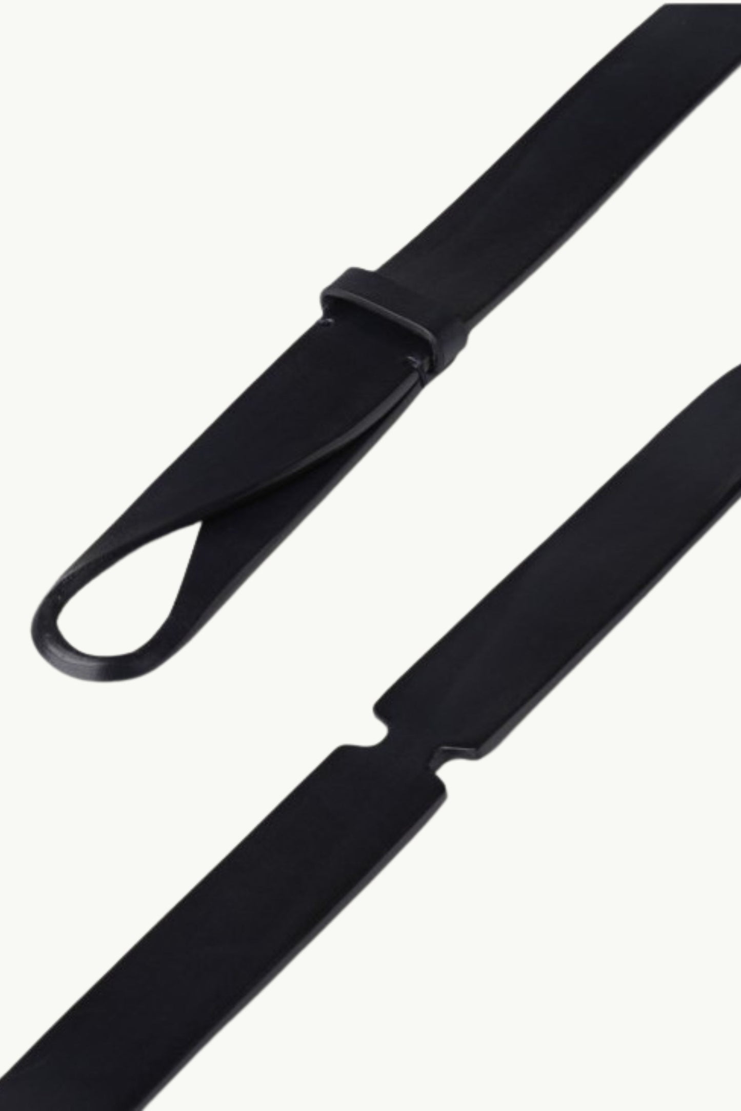  Orciani Men's Nobuckle Bull Leather And Fabric Belt Blu - 2